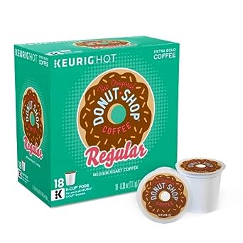 The Original Donut Shop Regular Keurig Single-Serve K-Cup Pods, 18 Count (Packaging May Vary)