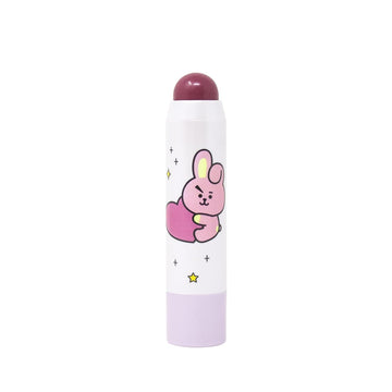 The Crème Shop BT21 Lip + Cheek Chic Stick | Tinted Essence Stick (Enriched with Hyaluronic Acid & Vitamin E) - Berry Cute (COOKY)