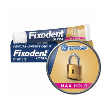 Fixodent Ultra Max Hold Denture Adhesive, 2.2 , (Packaging may vary)