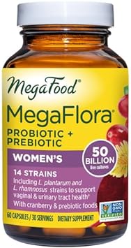 MegaFood MegaFlora Probiotics for Women + Prebiotics - Probiotic with 7.36 Ounces