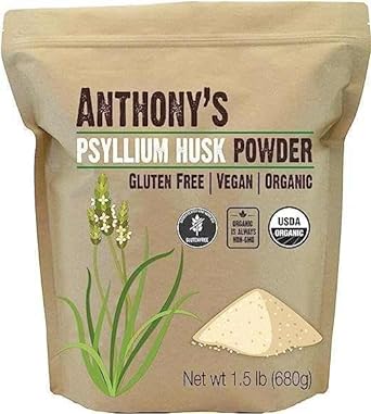 Anthony's Organic Psyllium Husk Powder, 1.5 lb, Gluten Free, Non GMO,