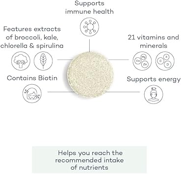 Prime Fifty Super Greens+ Supplement – Effervescent Multivitamins Tabl