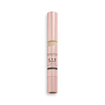 Makeup Revolution Eye Bright Concealer, Buildable Coverage, Dewy Finish, Fair, 3ml