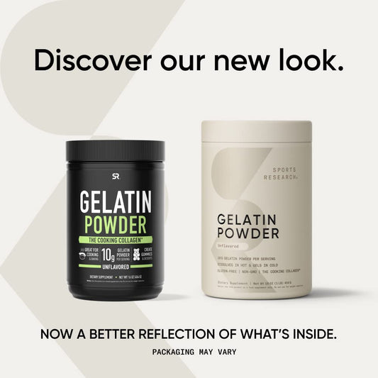Sports Research Gelatin Collagen Cooking Powder - Sourced from Pasture Raised Cows | Great for Cooking and Baking - Cert