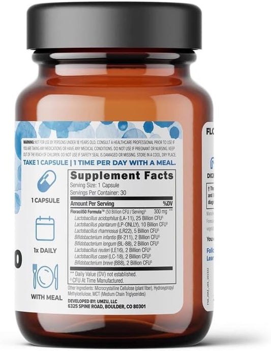 UMZU Floracil50 - Daily Probiotic Supplement to Support Gut