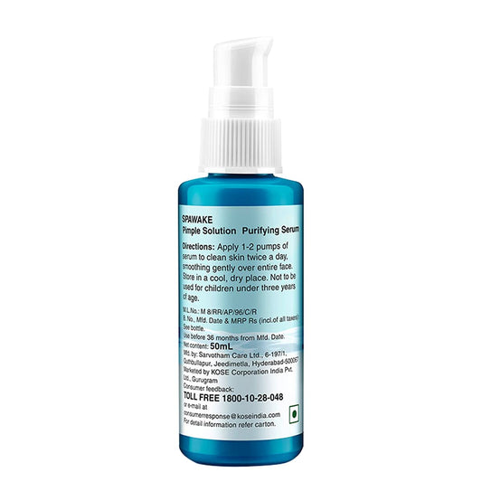 Spawake Anti Acne Care, Pimple Solution Purifying Serum, 50ml