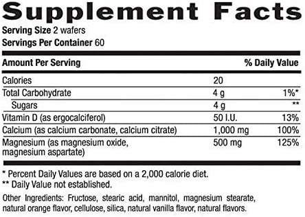 Country Life Cal-Snack Chewable Calcium with Magnesium (Milk-Free)