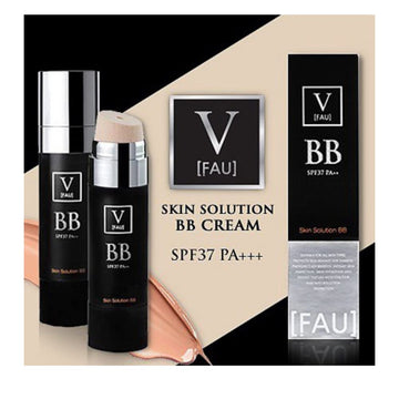 V FAU Skincare Solution SPF37 PA++ Integrated Air Sponge Liquid Foundation Stick | BB Cream Foundation CC Cream Foundation | Tinted Sunscreen Moisturizing Concealer Highlighter | Brightening skin