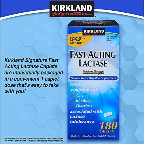 Kirkland Signature Fast Acting Lactase, Compare to Lactaid Fast Act