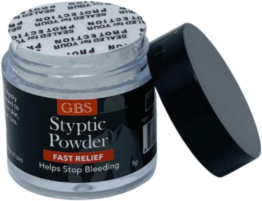 G.B.S Styptic Powder 5G Twist off Cap and Protective Seal, Pack of 3