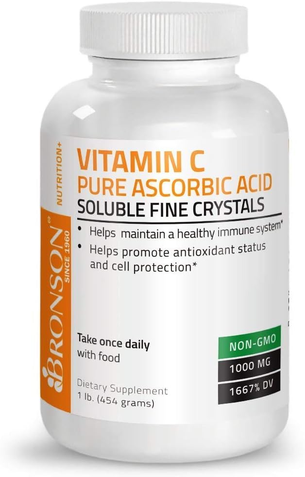 Vitamin C Powder Pure Ascorbic Acid Soluble Fine Non GMO Crystals – Pr