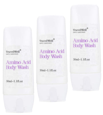 Travelwell Individually Wrapped Travel Size Guest Body Wash 1.0  /30ml 50 Bottles | Travel Size Toiletries | Hotel Toiletries Amenities