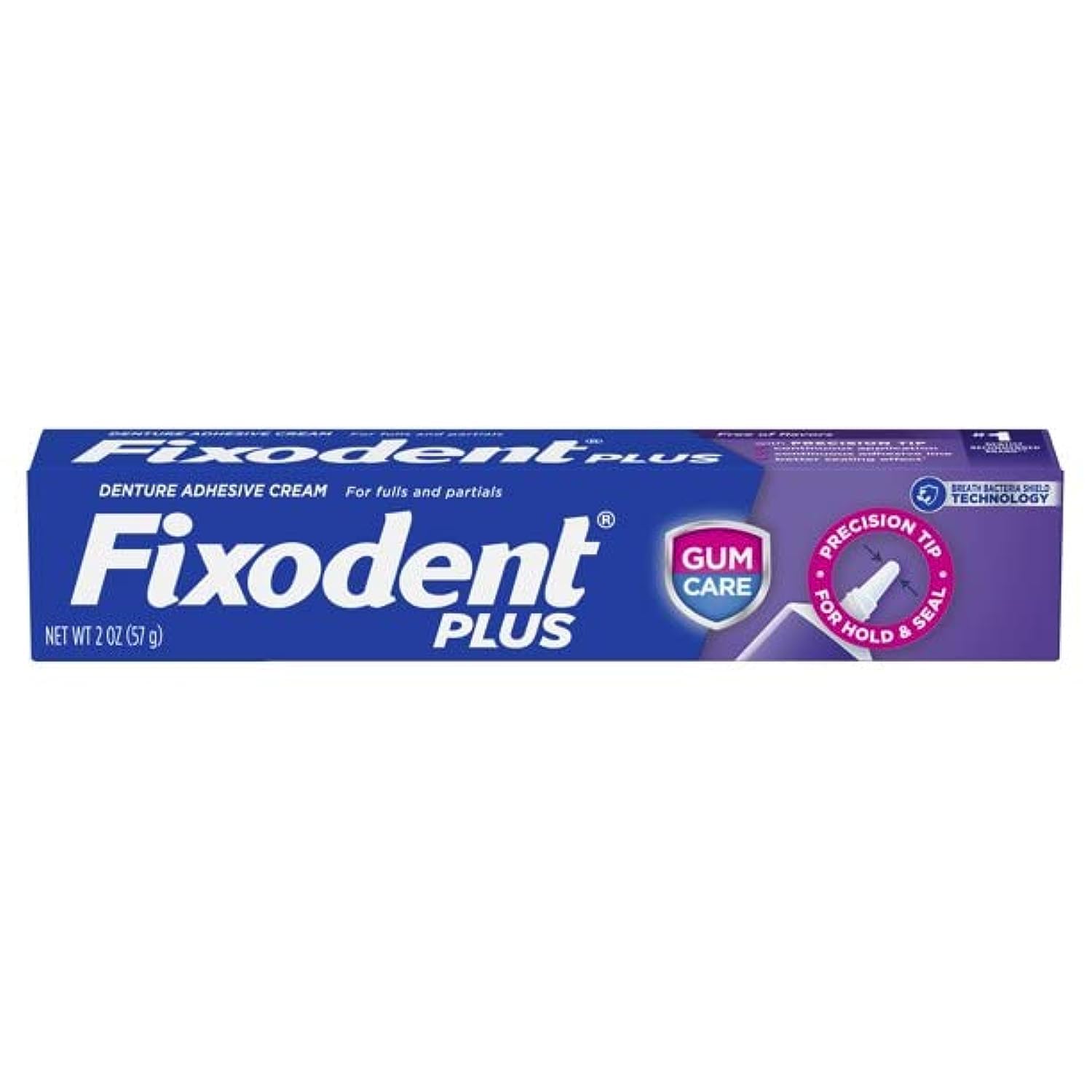 Fixodent Plus Denture Adhesive Cream Gum Care - 2 , Pack of 6