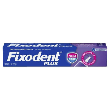 Fixodent Plus Denture Adhesive Cream Gum Care - 2 , Pack of 6