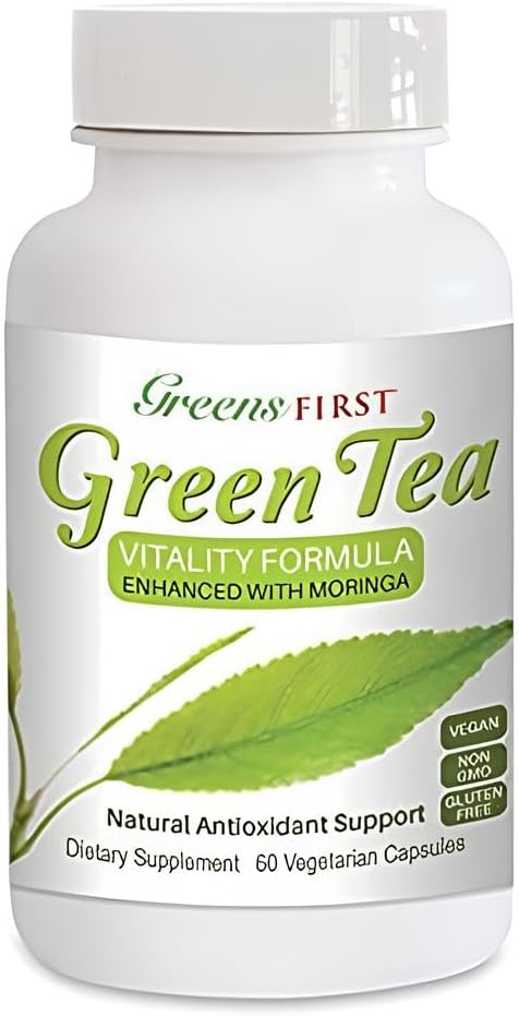 Greens First Green Tea Vitality Formula Enhanced with Moringa 60 Veggi