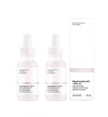 Niacinamide 10% + Zinc 1% Serum for Face - Pore Reducer + USA Skin Care (30) 2 Packs