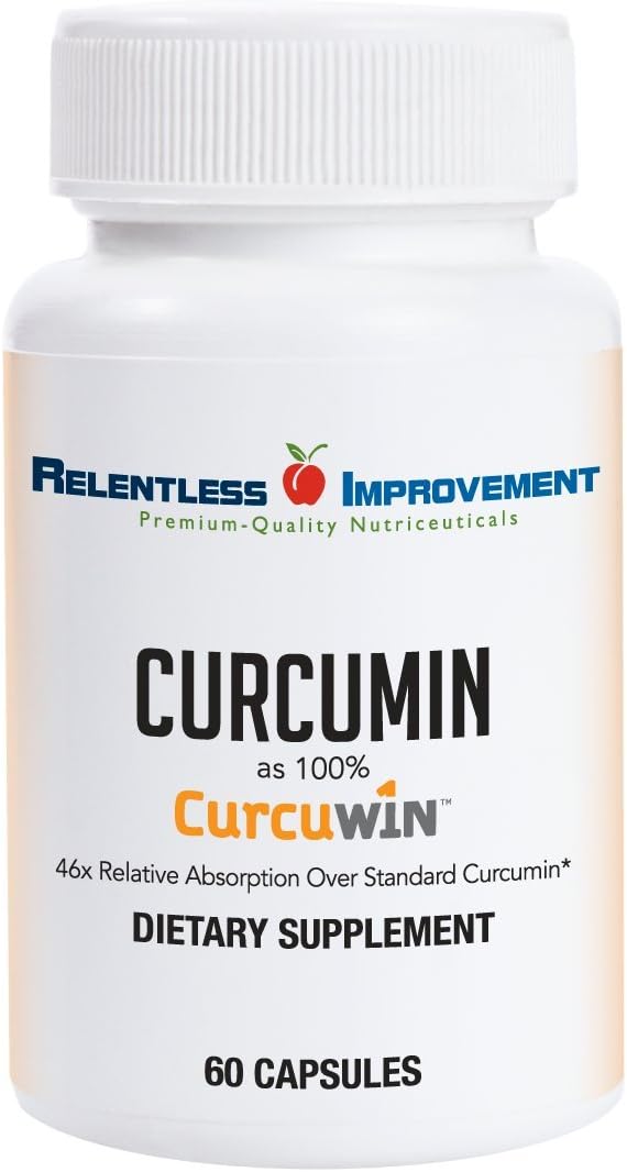 Relentless Improvement CurcuWin Curcumin 60 Count Inflammation Support