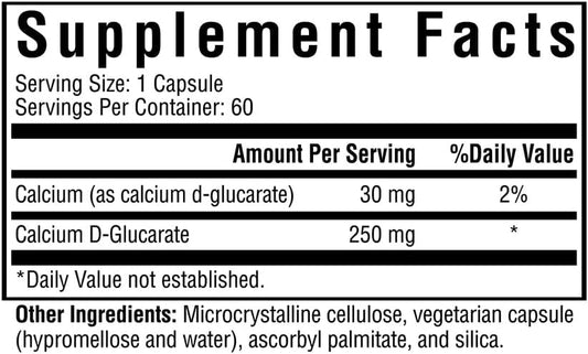 Seeking Health Calcium D-Glucarate, 250 mg, Supports Healthy Detoxific