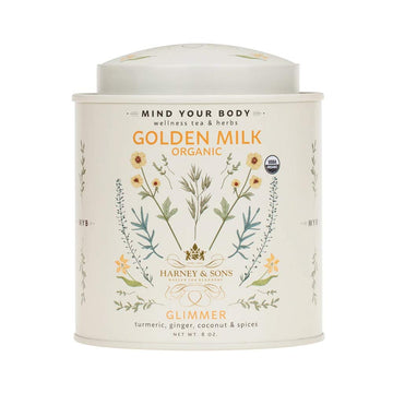 Harney & Sons Golden Milk Powder, Turmeric, Ginger, Coconut & Spices,Tin