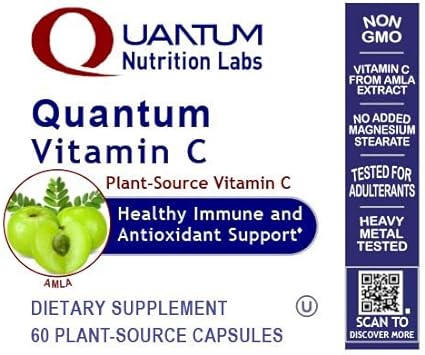 Quantum Vitamin C - 100% Plant-Based Vitamin C Capsules With C- Pro Bl