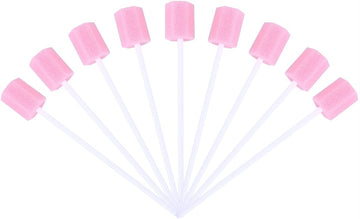 ULTNICE 100pcs Disposable Oral Care Swabs Tooth Cleaning Mouth Swabs Oral Swabs Pink…