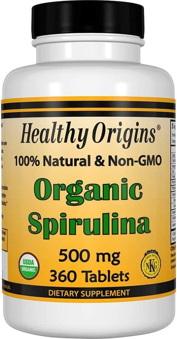 Healthy Origins Spirulina, 500 mg (Organic) - Organic Spirulina Tablet