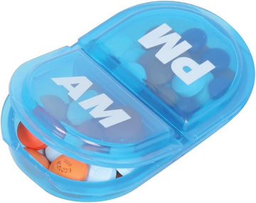 Acu-Life Daily AM/PM Travel Pill Organizer, Vitamin Case, Me