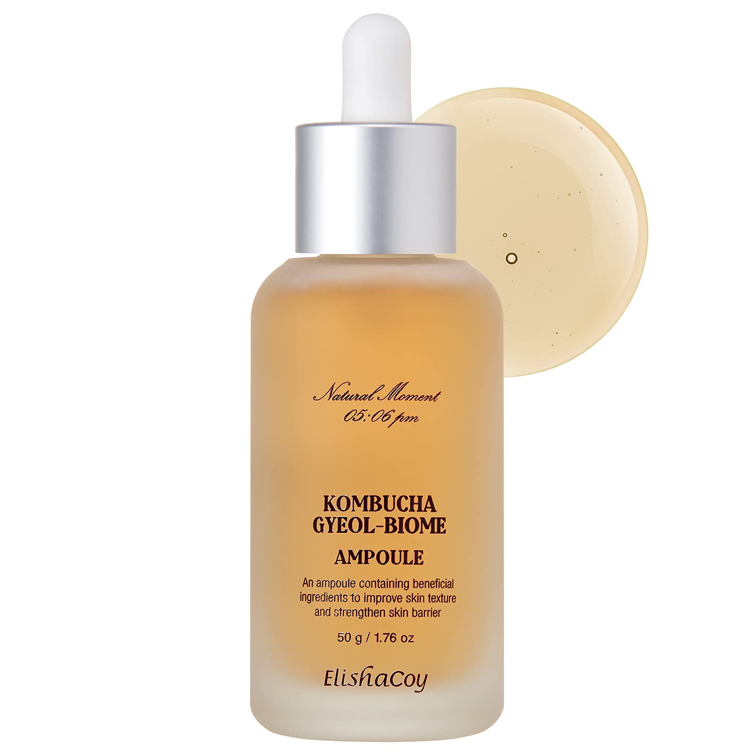 ELISHACOY Kombucha Gyeol Biome Ampoule - Serum for Face Moisturization, Smoothening, and Even Tone - Skin Firming Hydrating for Calming Dry and Irritated Skin- Vegan Formula 1.69 ./50g