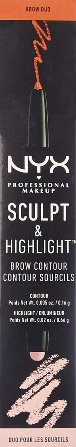 NYX PROFESSIONAL MAKEUP Sculpt and Highlight Brow Contour, Eyebrow Pencil, Auburn Soft Pink (Pack of 3)