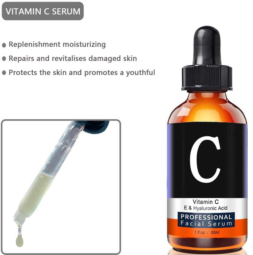 Esupli.com Xyemao Vitamin C Serum & Vitamin E with Hyaluronic Acid - 3P