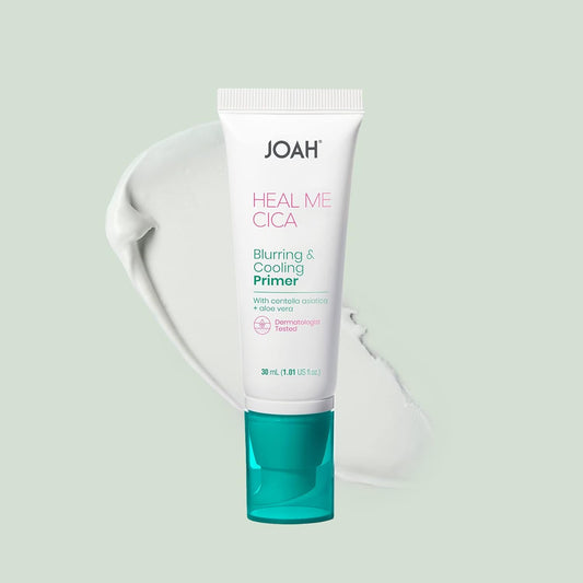 JOAH Heal Me CICA Primer, Blurring & Cooling Face Primer, Centella Asiatica to Reduce Redness, Help Calm Irritated Skin, Cruelty Free, 1.01