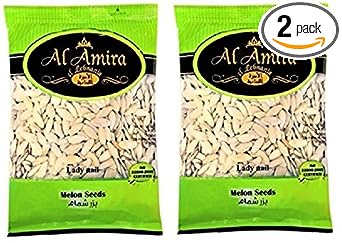 Lady Nail Melon Seeds Roasted and Salted Seeds Net weight 2 Packs - By: Al Amira El Lebnania