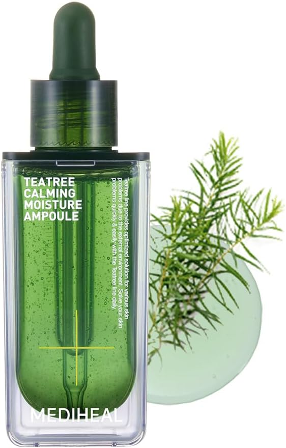Mediheal Teatree Calming Moisture Ampoule,50 quick calming and deep hydrating with 92% pure tea tree