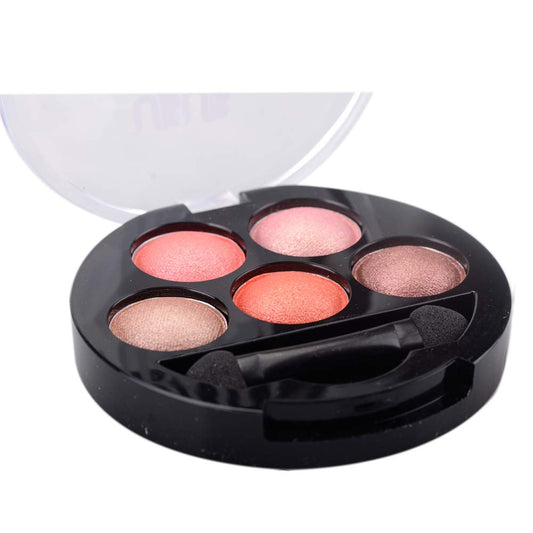 Mallofusa 5 Colors Eye Shadow Palette Powder Metallic Shimmer Eyeshadow Palette (Romantic Pink) 4.7