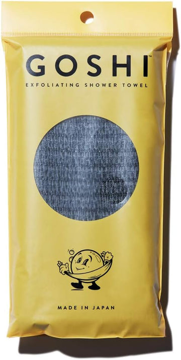 GOSHI Exfoliating Shower Towel - Rip-Resistant Exfoliating Washcloth for All Skin Types - Made in Japan