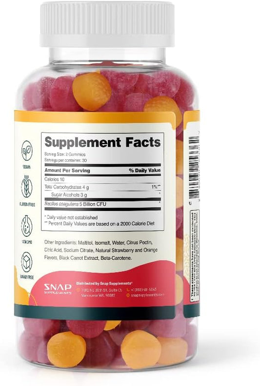 Sugar-Free Probiotic Supplement Gummies - Gut Health, Digestion, Immun12.63 Ounces