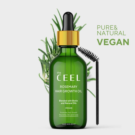 The Ceel Rosemary Oil for Hair Growth Organic, Vegan, Hair Strenghtening Oil, Dry Skin, Eyelashes and Eyebrow Growth, Ro