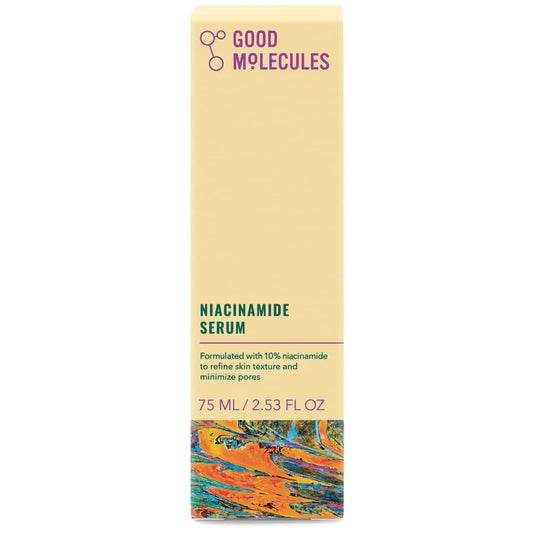 Good Molecules Niacinamide Serum 75/2.5 - 10% Niacinamide Balancing B3 Facial Serum for Acne, Enlarged Pores, Tone, Texture, Brightening, and Hydrating - Vegan, Cruelty Free and pH 7.1