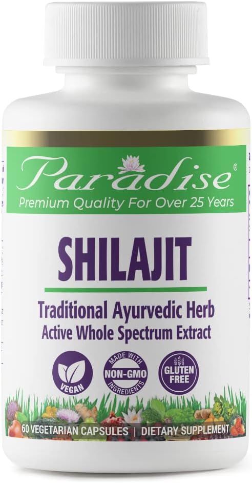 Paradise Herbs Shilajit Extract, Whole Active Plant Extract, Vegan, No
