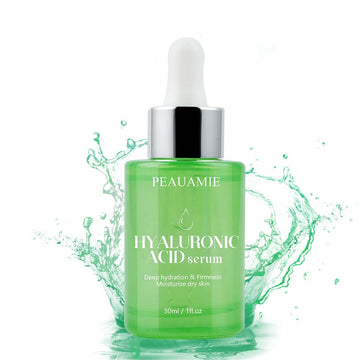 Peauamie Hyaluronic Acid Serum for Face with Vitamin C,Vitamin E, Hydrating Facial Serum Skin Care