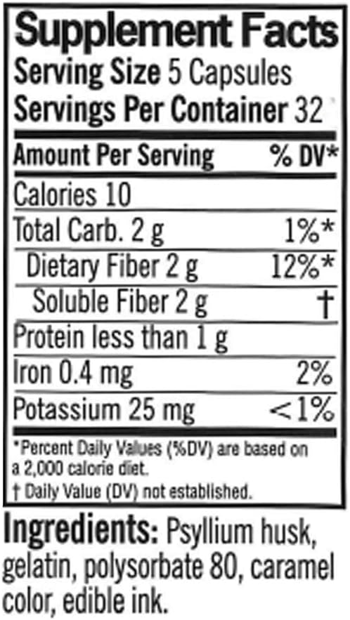  Quality Choice Daily Fiber Capsules for Regularity, 160 Cou