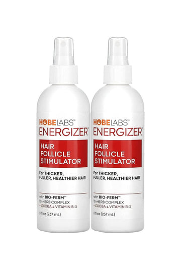 Hobe Labs Energizer Hair Follicle Stimulator with Jojoba and Vitamin B-5 for Thicker, Fuller Hair, 8 oz (Pack of 2)