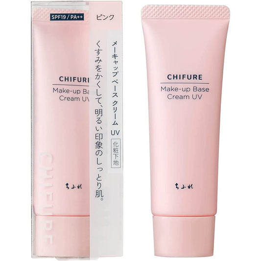 Chifure Makeup Base Cream UV 30g Pink SPF19 PA++ Blotting Paper Set