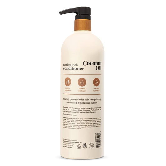 Oliology Nutrient Rich Coconut Oil Conditioner - Restores Vibrancy & Softens Hair | Repairs Damaged Dry Weak Hair | Intensely Hydrates | Botanically Infused | Paraben Free (32  )