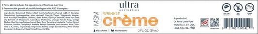 Ultra Botanicals - MSM Wrinkle Crème - 2oz