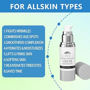 Multi-Tasking Serum for Mature Skin, All-In-One Formula Hydrates: Hydrates, Firms, Lifts, Targets Age Spots and Wrinkles, while Smoothing Skin, 1   (30 ), Pack of 1