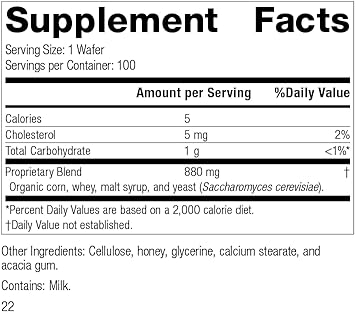 Standard Process Lactic Acid Yeast - Whole Food GI, Digestion and Dige0.03 Ounces