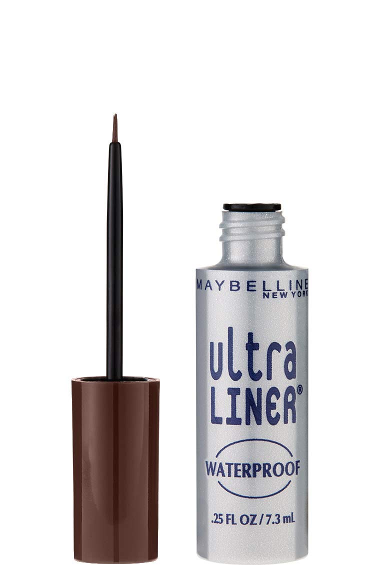Maybelline New York Ultra Liner Waterproof Liquid Eyeliner, Dark Brown, 0.25 .