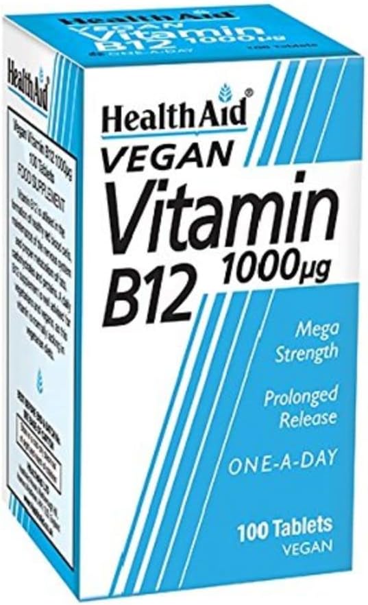 HealthAid Vitamin B12 (Cyanocobalamin) 1000ug - Prolong Release - 100 150 Grams
