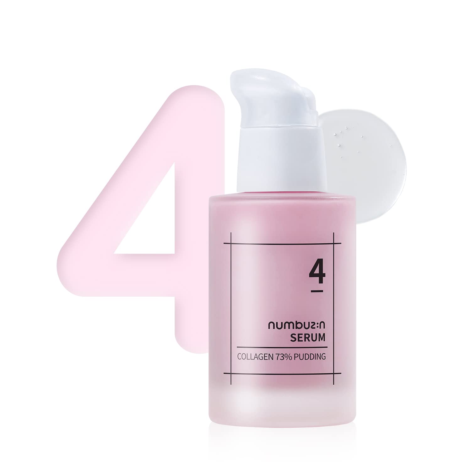 numbuzin No.4 Collagen 73% Pudding Serum | Wrinkle Care, Aging Dull Skin, Brightening, Elastin, Hyaluronic Acid, Niacinamide | Korean Skin Care for Face, 1.69